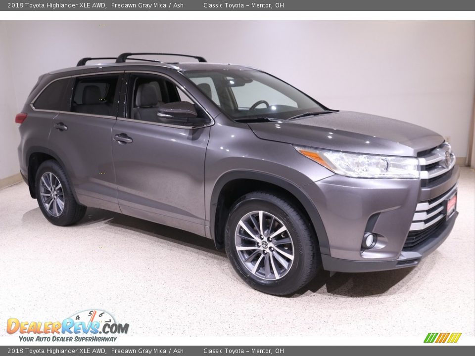 2018 Toyota Highlander XLE AWD Predawn Gray Mica / Ash Photo #1