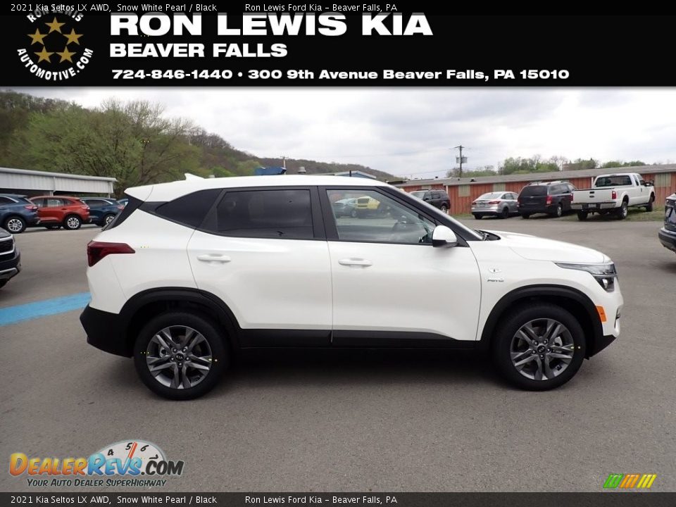 2021 Kia Seltos LX AWD Snow White Pearl / Black Photo #1