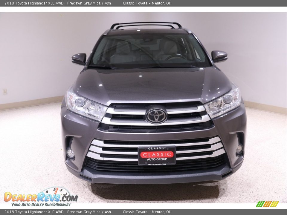 2018 Toyota Highlander XLE AWD Predawn Gray Mica / Ash Photo #2