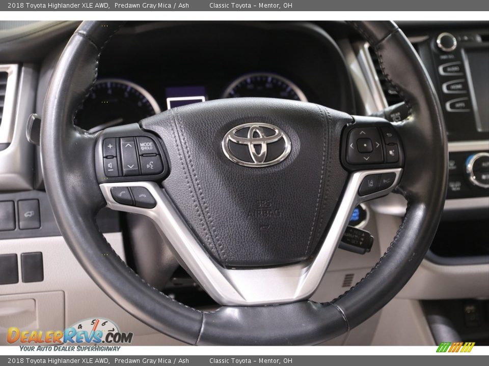 2018 Toyota Highlander XLE AWD Predawn Gray Mica / Ash Photo #7