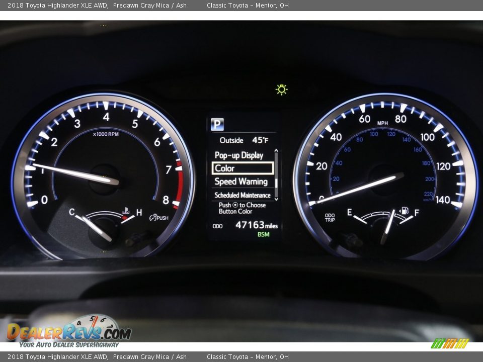 2018 Toyota Highlander XLE AWD Predawn Gray Mica / Ash Photo #8