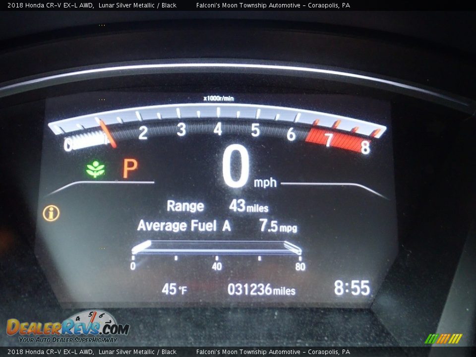 2018 Honda CR-V EX-L AWD Lunar Silver Metallic / Black Photo #24