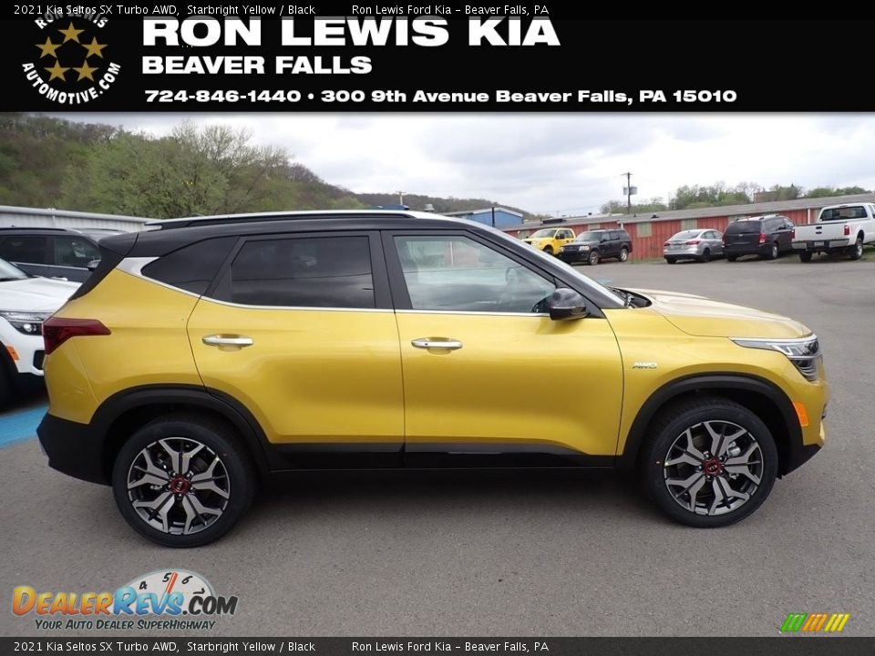 2021 Kia Seltos SX Turbo AWD Starbright Yellow / Black Photo #1