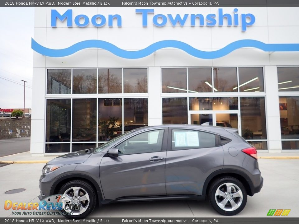 2018 Honda HR-V LX AWD Modern Steel Metallic / Black Photo #1