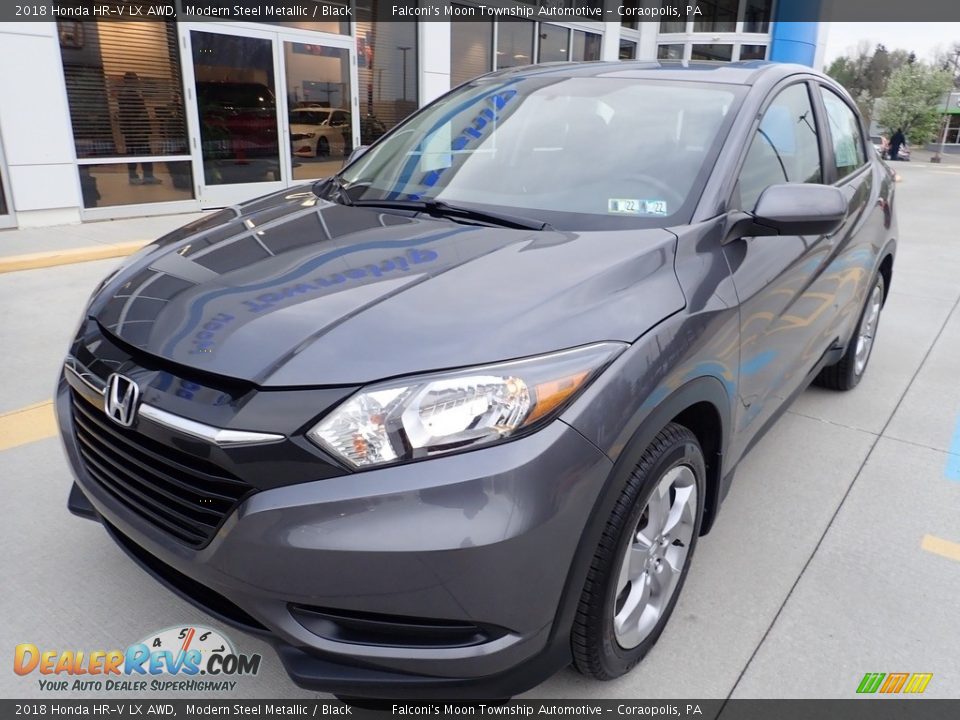 2018 Honda HR-V LX AWD Modern Steel Metallic / Black Photo #9
