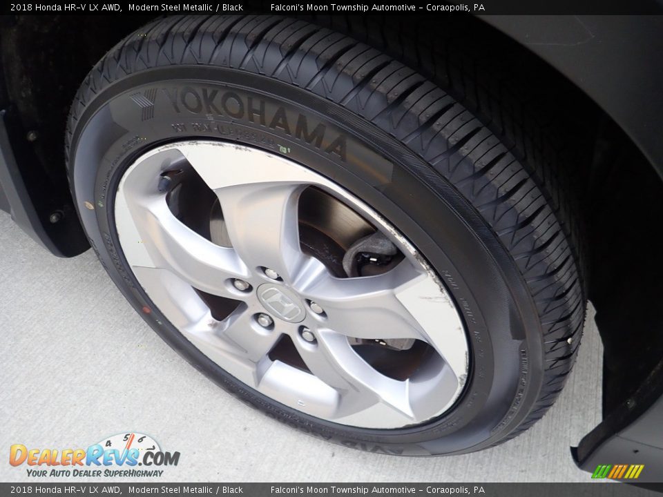 2018 Honda HR-V LX AWD Modern Steel Metallic / Black Photo #10