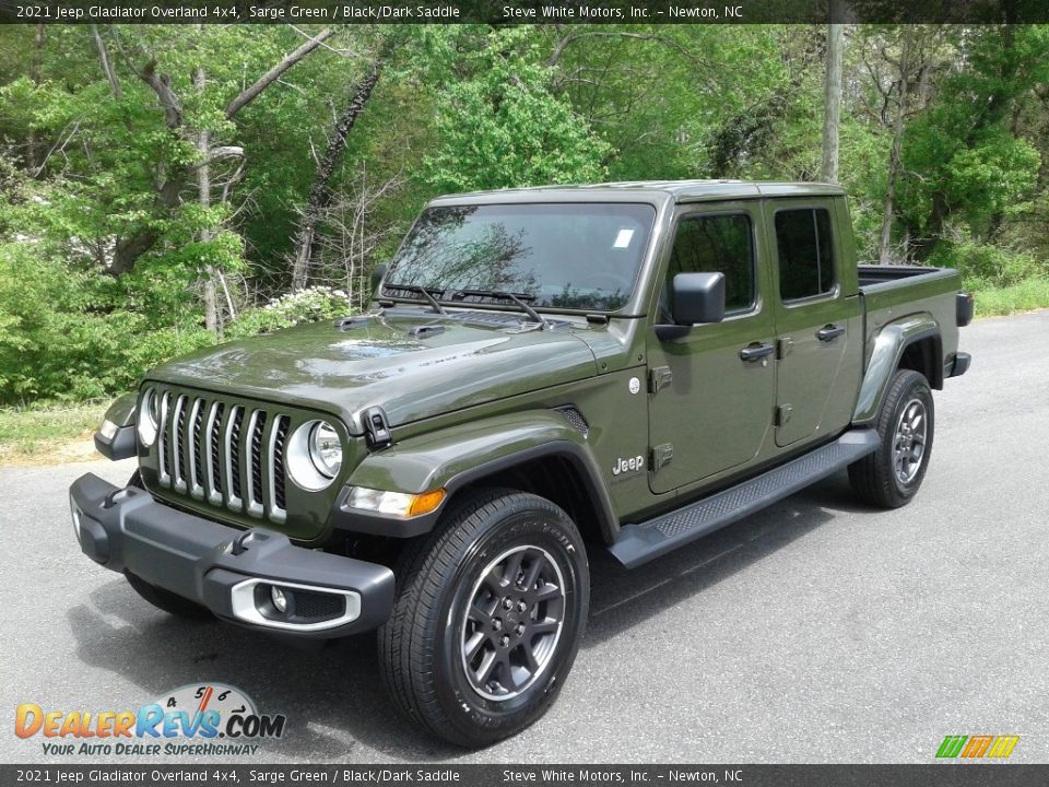 2021 Jeep Gladiator Overland 4x4 Sarge Green / Black/Dark Saddle Photo #2