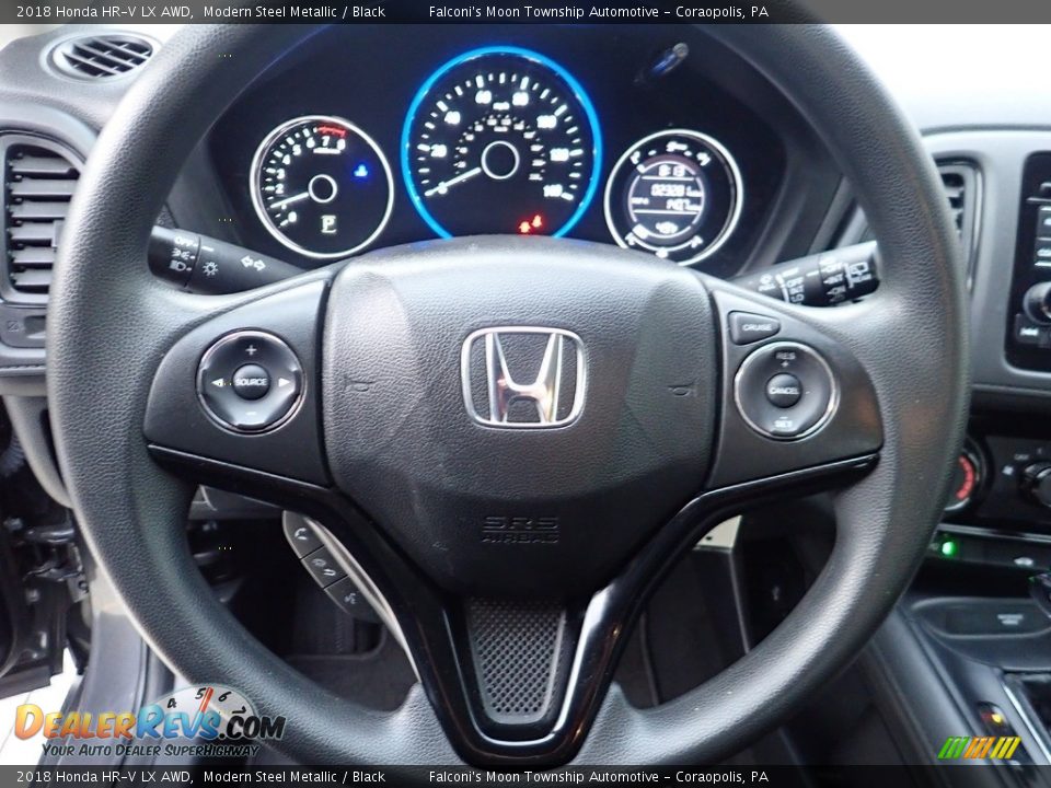 2018 Honda HR-V LX AWD Modern Steel Metallic / Black Photo #21