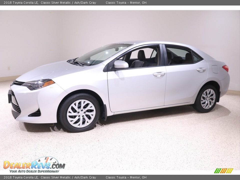 2018 Toyota Corolla LE Classic Silver Metallic / Ash/Dark Gray Photo #3