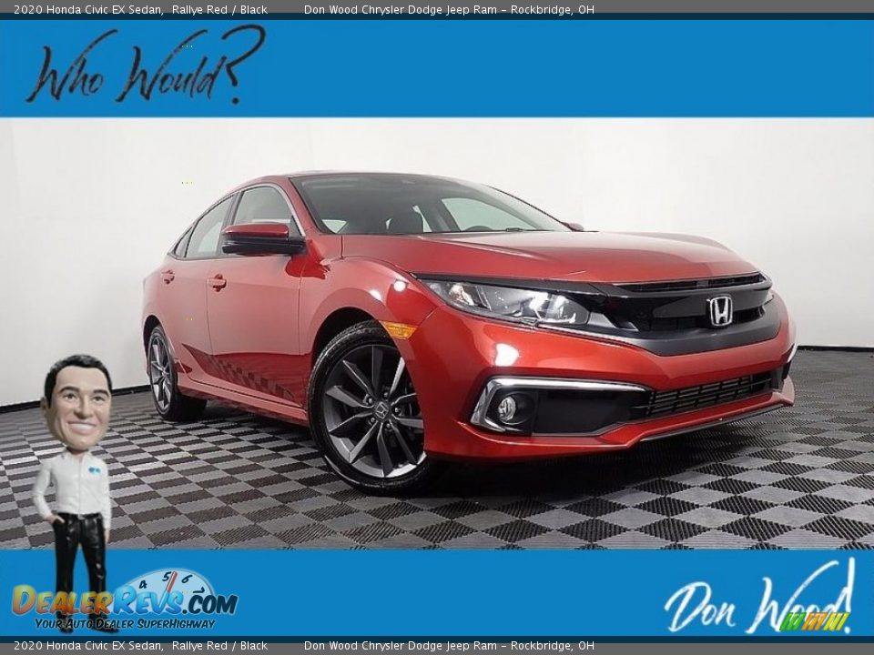 2020 Honda Civic EX Sedan Rallye Red / Black Photo #1