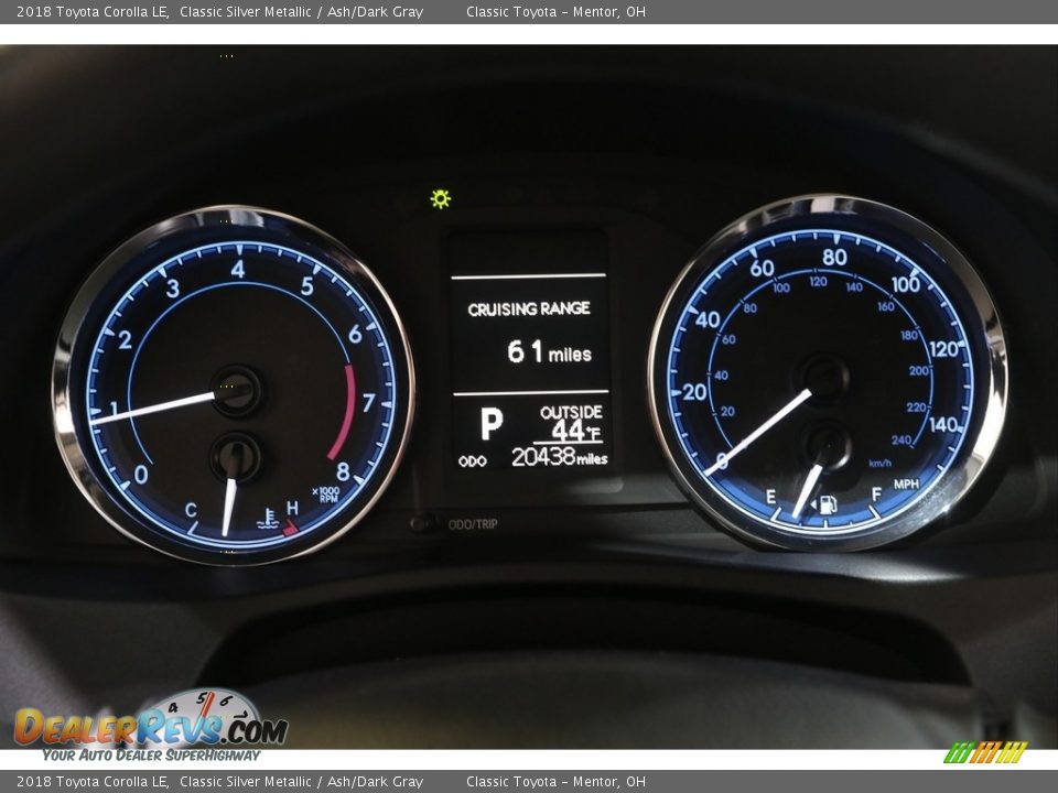 2018 Toyota Corolla LE Classic Silver Metallic / Ash/Dark Gray Photo #8