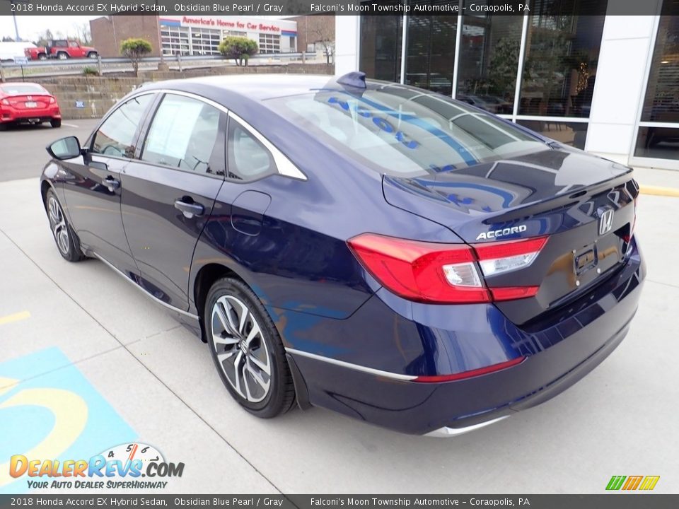 2018 Honda Accord EX Hybrid Sedan Obsidian Blue Pearl / Gray Photo #2