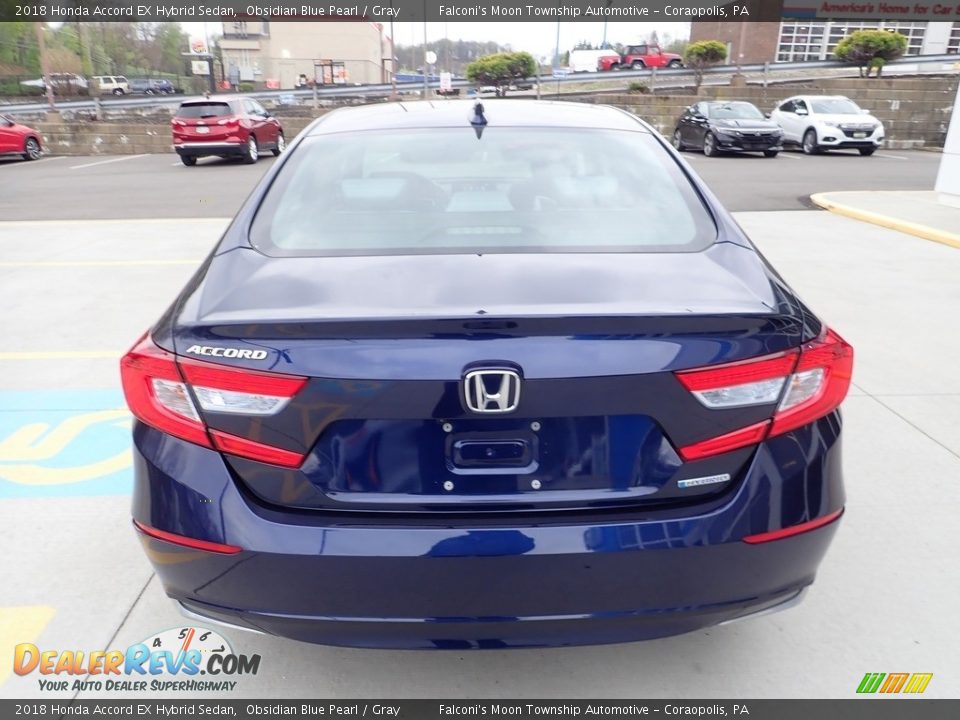 2018 Honda Accord EX Hybrid Sedan Obsidian Blue Pearl / Gray Photo #3