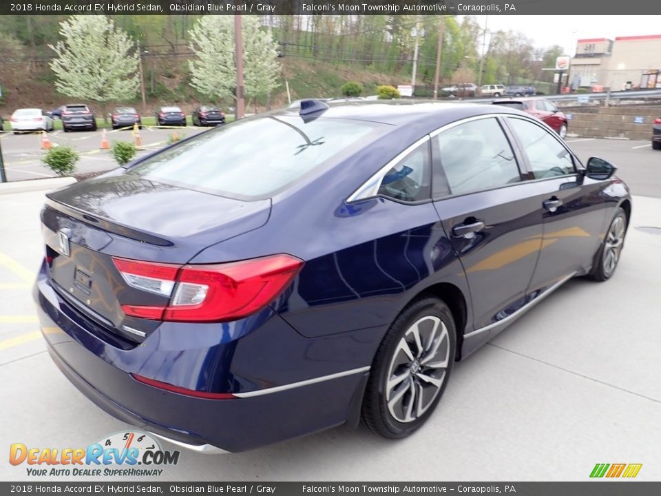 2018 Honda Accord EX Hybrid Sedan Obsidian Blue Pearl / Gray Photo #5