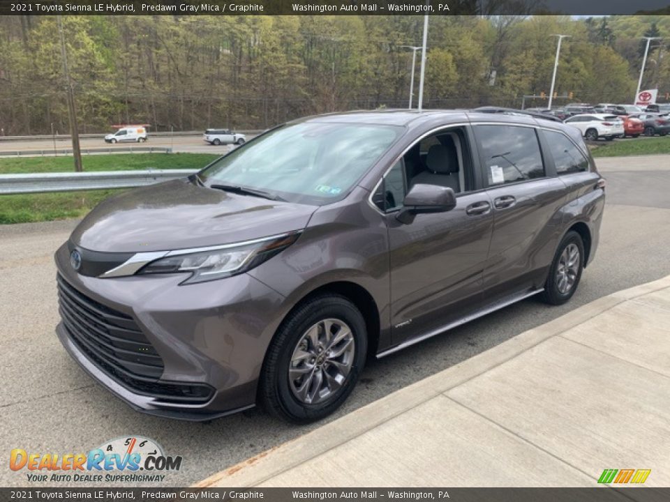 2021 Toyota Sienna LE Hybrid Predawn Gray Mica / Graphite Photo #12