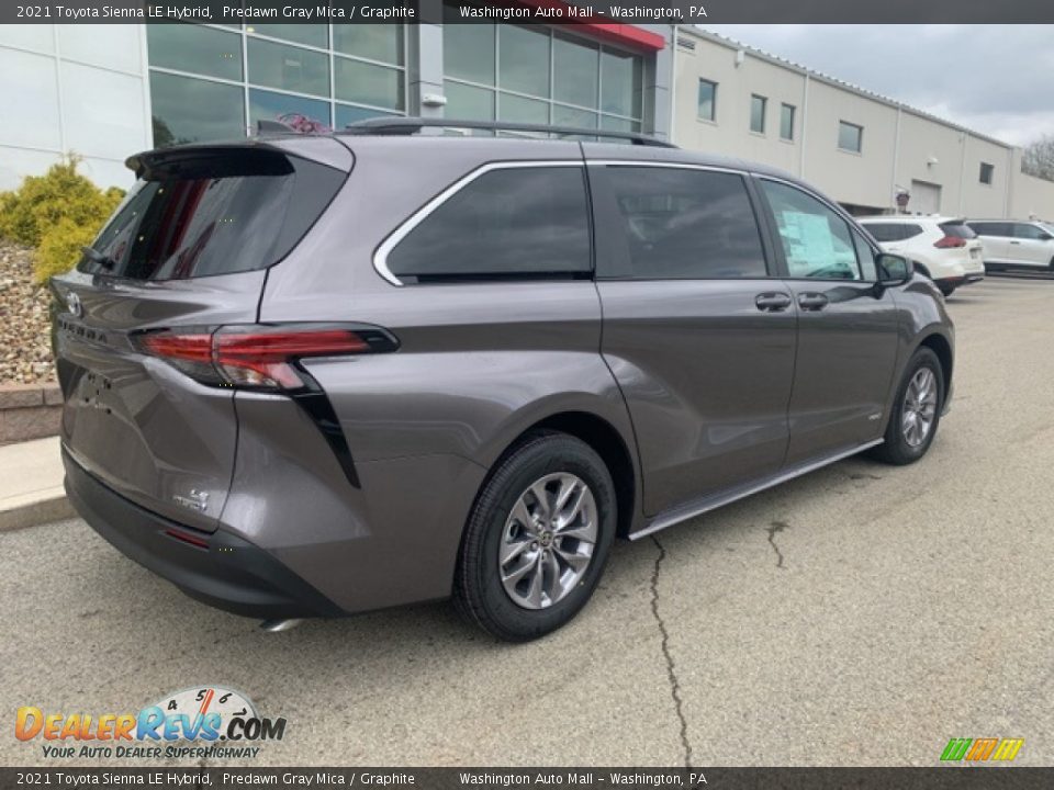 2021 Toyota Sienna LE Hybrid Predawn Gray Mica / Graphite Photo #14