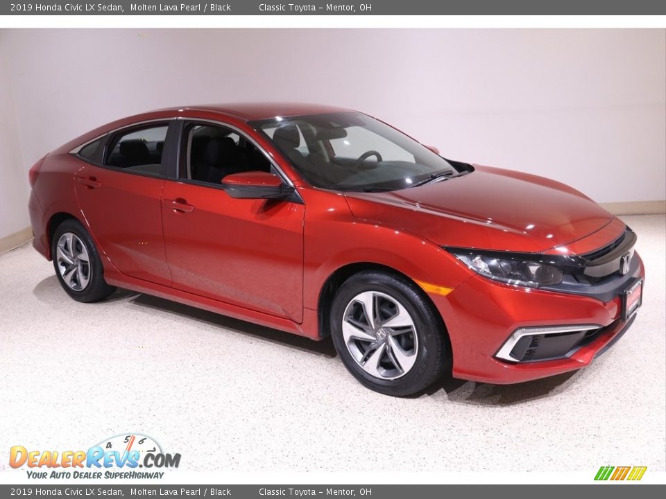 2019 Honda Civic LX Sedan Molten Lava Pearl / Black Photo #1