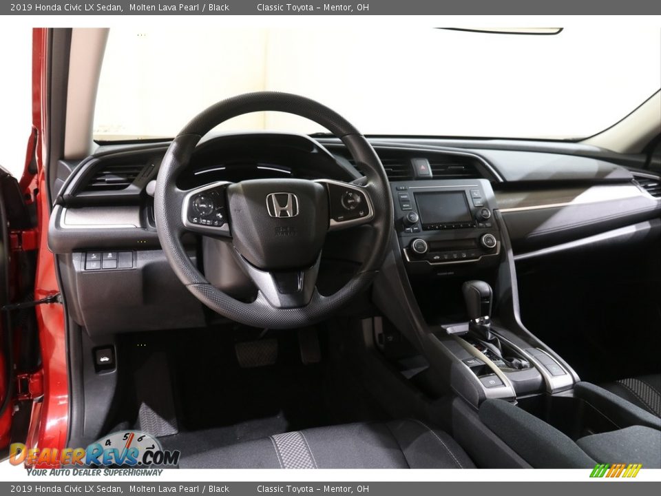 2019 Honda Civic LX Sedan Molten Lava Pearl / Black Photo #6