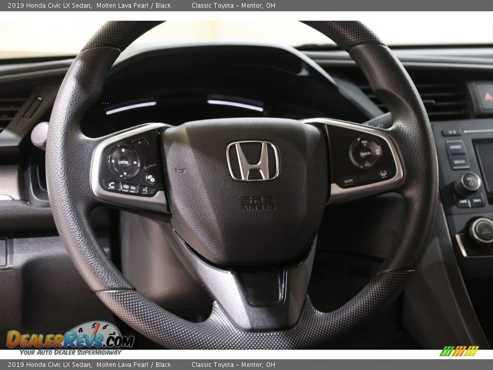 2019 Honda Civic LX Sedan Molten Lava Pearl / Black Photo #7