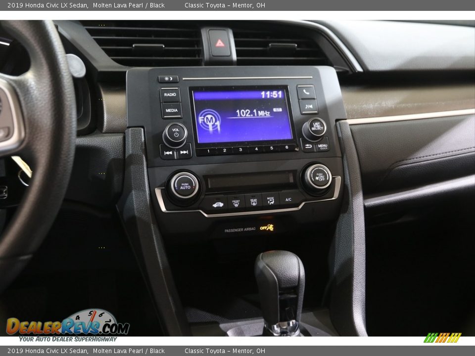 2019 Honda Civic LX Sedan Molten Lava Pearl / Black Photo #9