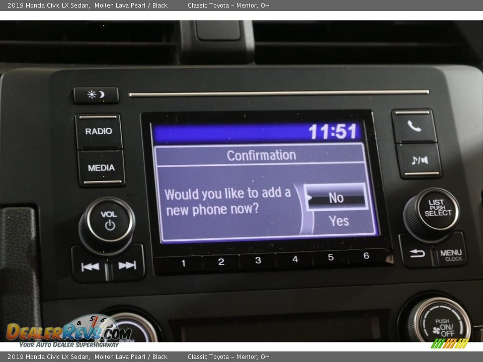 2019 Honda Civic LX Sedan Molten Lava Pearl / Black Photo #10