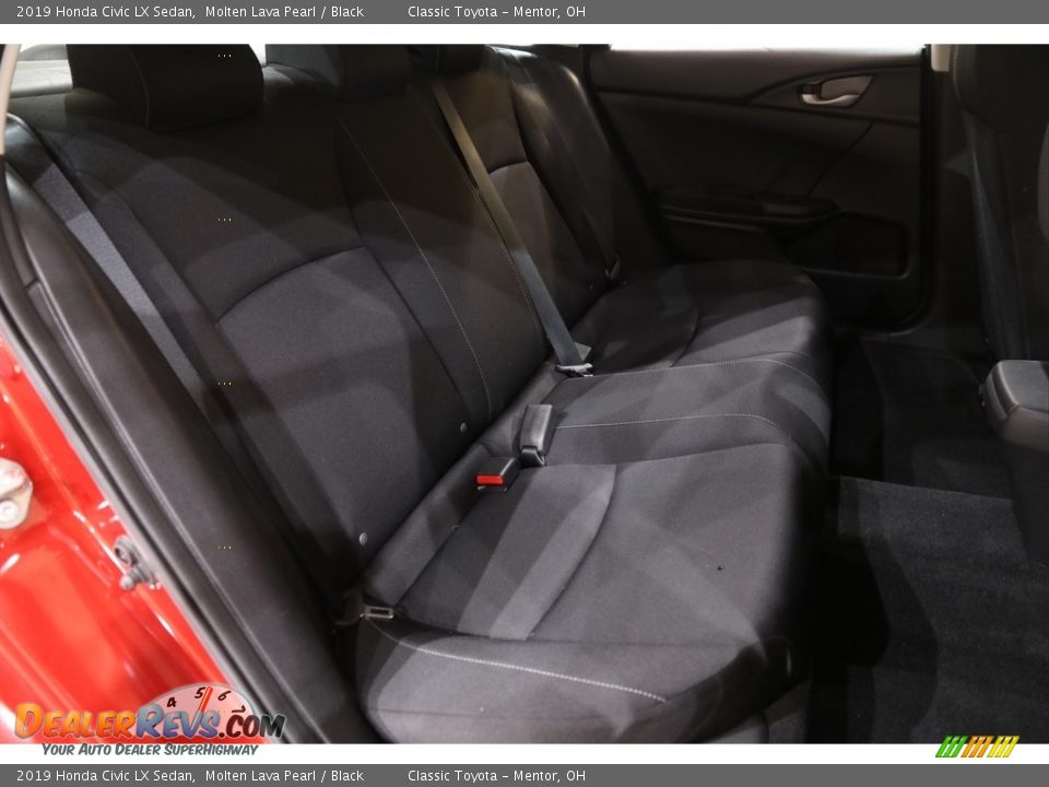 2019 Honda Civic LX Sedan Molten Lava Pearl / Black Photo #14