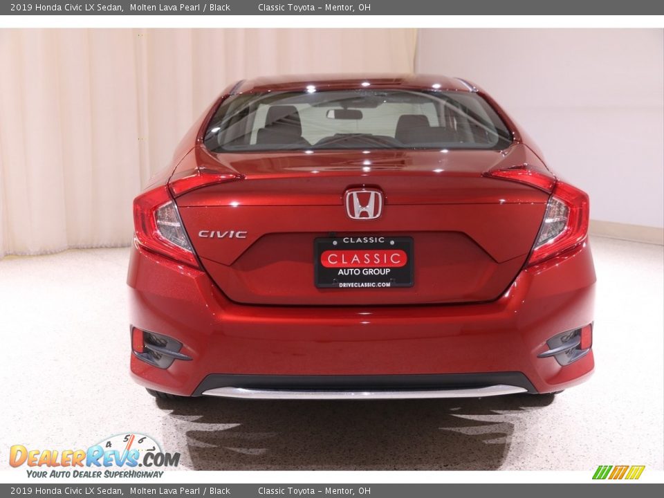 2019 Honda Civic LX Sedan Molten Lava Pearl / Black Photo #16