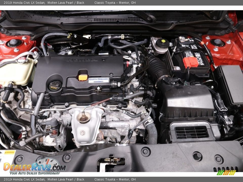 2019 Honda Civic LX Sedan Molten Lava Pearl / Black Photo #17