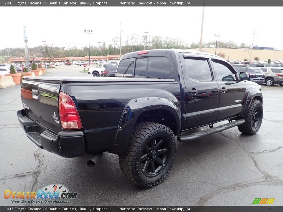 2015 Toyota Tacoma V6 Double Cab 4x4 Black / Graphite Photo #8