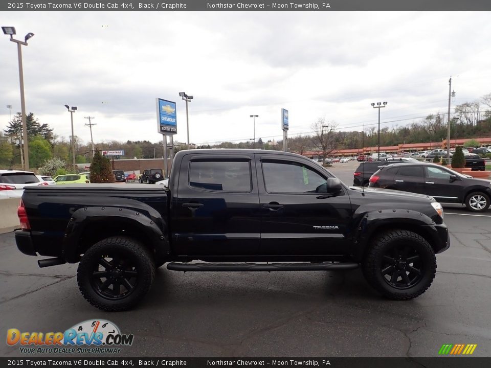 2015 Toyota Tacoma V6 Double Cab 4x4 Black / Graphite Photo #9