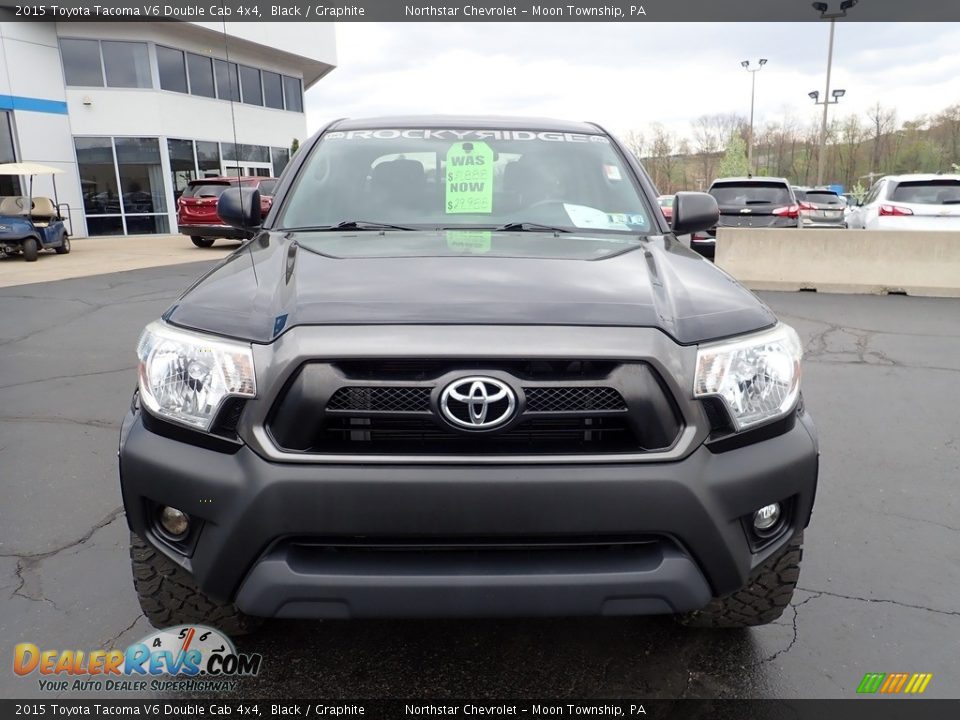 2015 Toyota Tacoma V6 Double Cab 4x4 Black / Graphite Photo #12