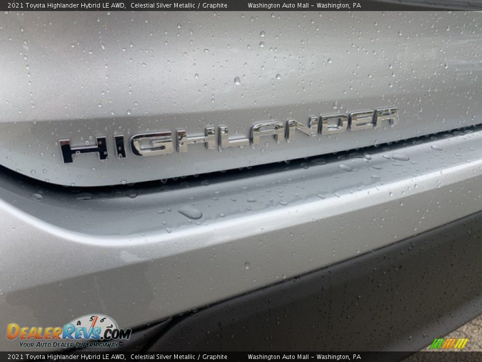 2021 Toyota Highlander Hybrid LE AWD Celestial Silver Metallic / Graphite Photo #19
