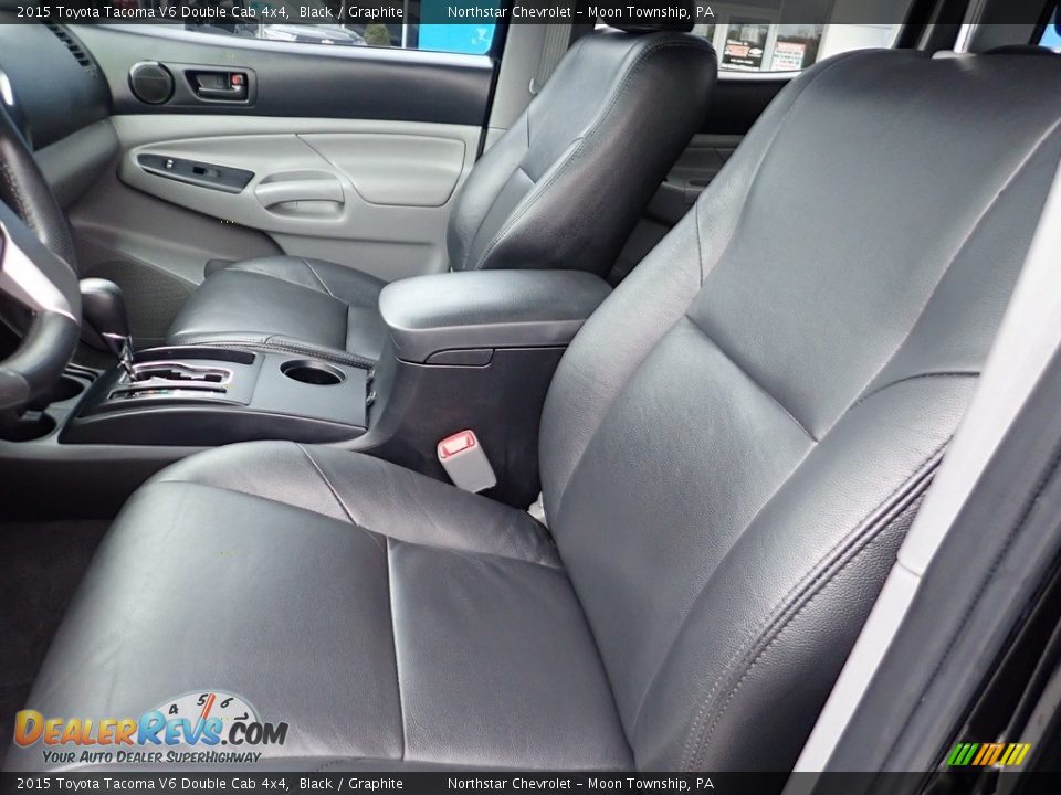 2015 Toyota Tacoma V6 Double Cab 4x4 Black / Graphite Photo #19