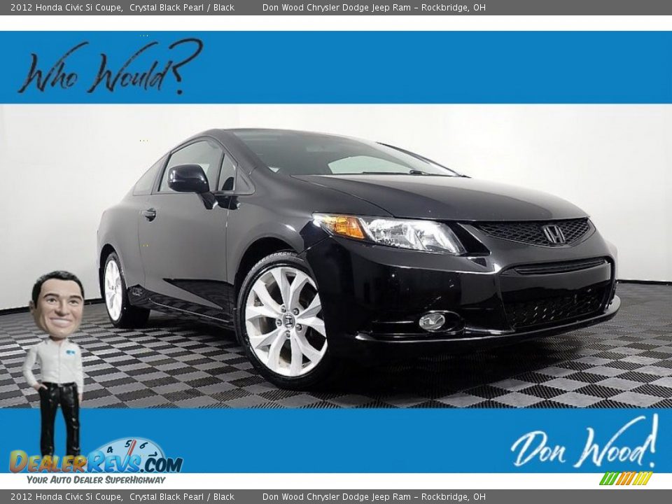 2012 Honda Civic Si Coupe Crystal Black Pearl / Black Photo #1