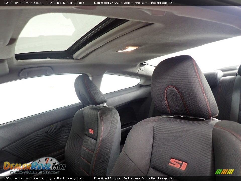 2012 Honda Civic Si Coupe Crystal Black Pearl / Black Photo #2