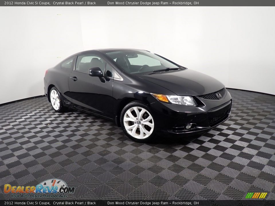 2012 Honda Civic Si Coupe Crystal Black Pearl / Black Photo #3