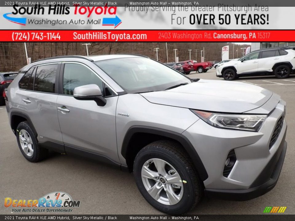 2021 Toyota RAV4 XLE AWD Hybrid Silver Sky Metallic / Black Photo #1