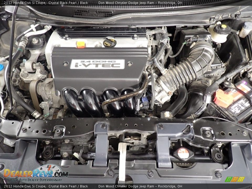 2012 Honda Civic Si Coupe Crystal Black Pearl / Black Photo #7