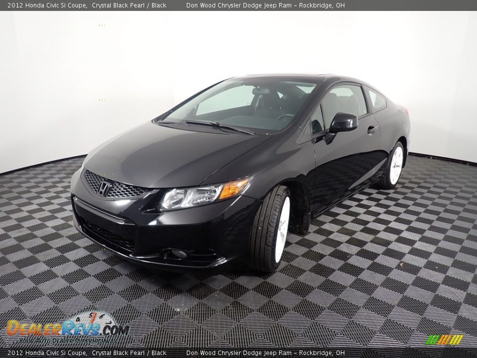 2012 Honda Civic Si Coupe Crystal Black Pearl / Black Photo #8