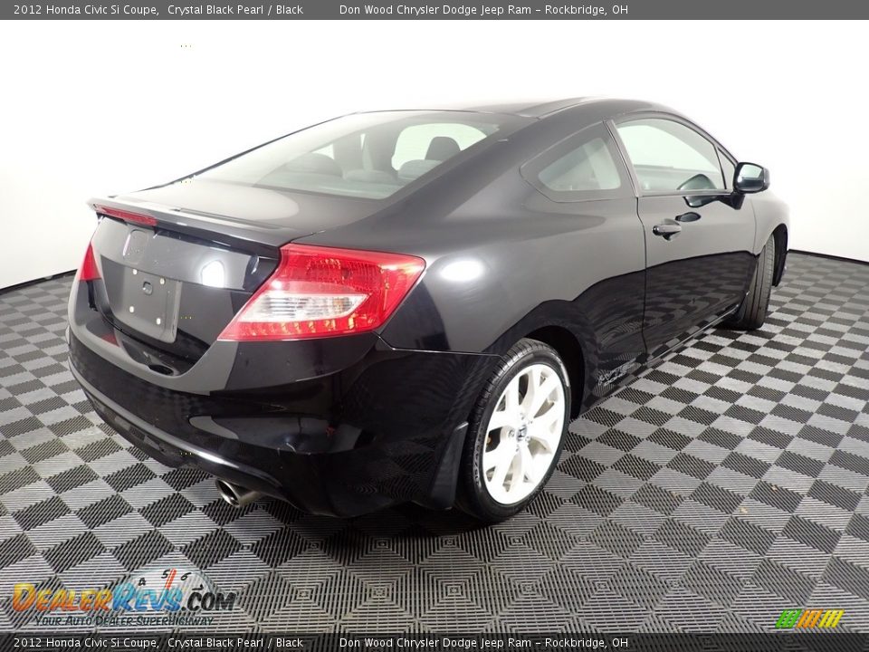 2012 Honda Civic Si Coupe Crystal Black Pearl / Black Photo #15