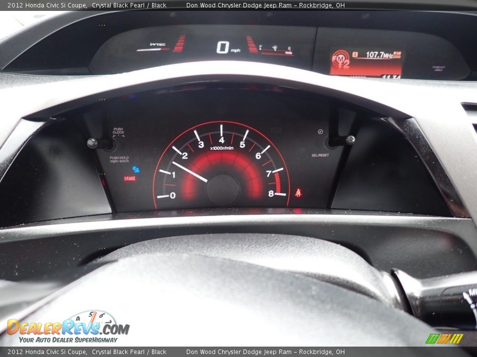 2012 Honda Civic Si Coupe Crystal Black Pearl / Black Photo #21