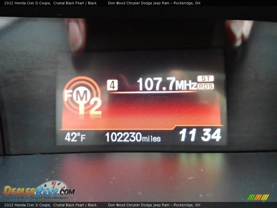 2012 Honda Civic Si Coupe Crystal Black Pearl / Black Photo #22
