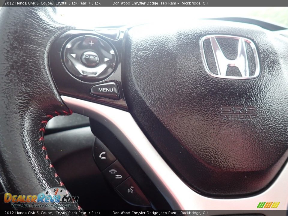 2012 Honda Civic Si Coupe Crystal Black Pearl / Black Photo #24