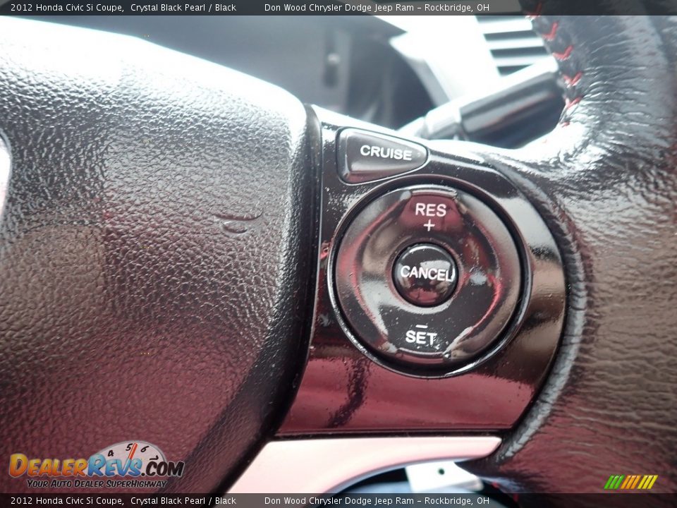 2012 Honda Civic Si Coupe Crystal Black Pearl / Black Photo #25