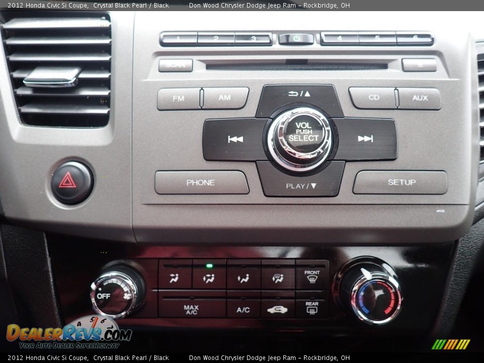 2012 Honda Civic Si Coupe Crystal Black Pearl / Black Photo #27