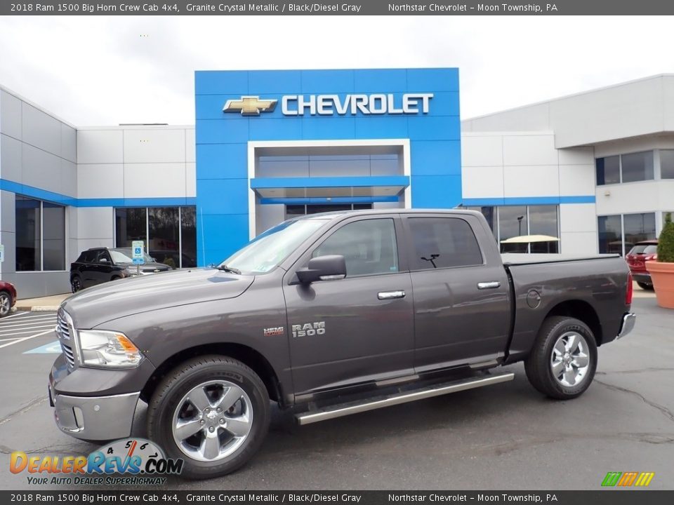 2018 Ram 1500 Big Horn Crew Cab 4x4 Granite Crystal Metallic / Black/Diesel Gray Photo #1