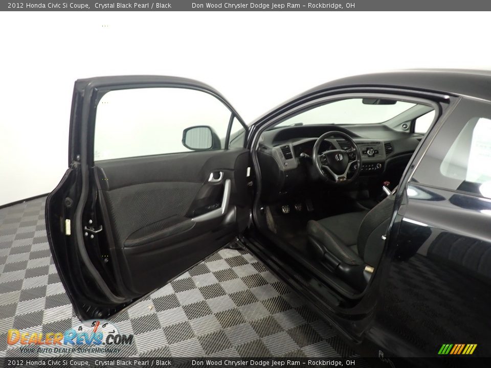 2012 Honda Civic Si Coupe Crystal Black Pearl / Black Photo #29