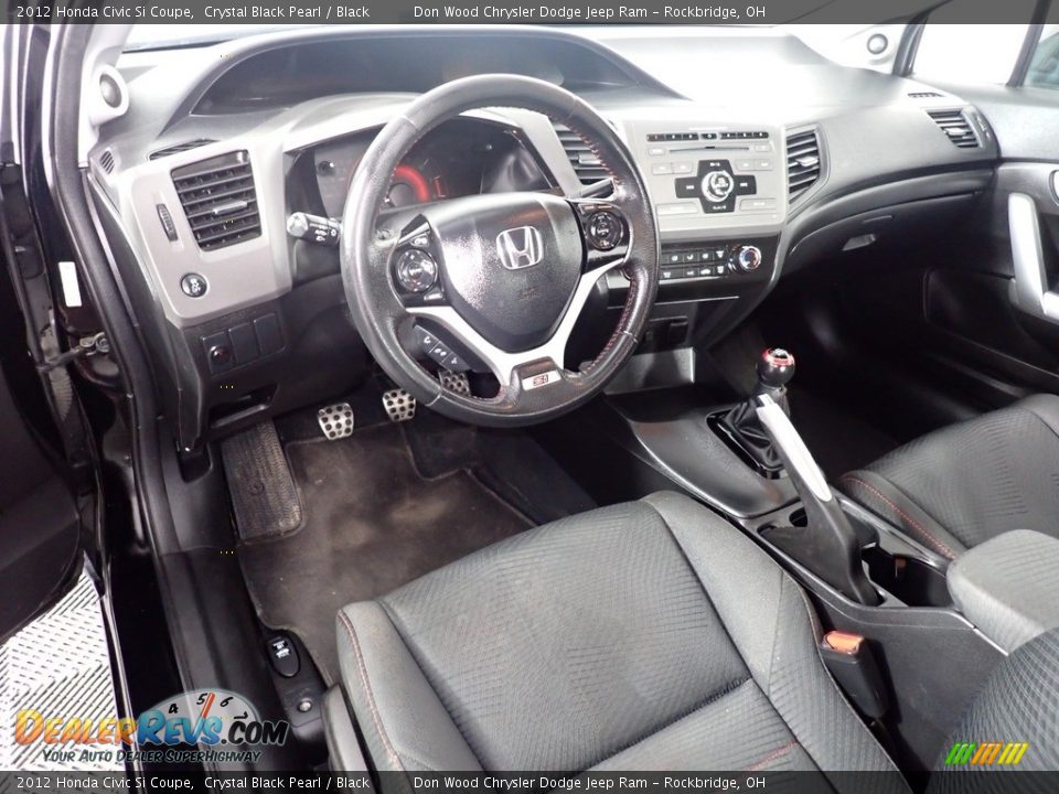 2012 Honda Civic Si Coupe Crystal Black Pearl / Black Photo #30