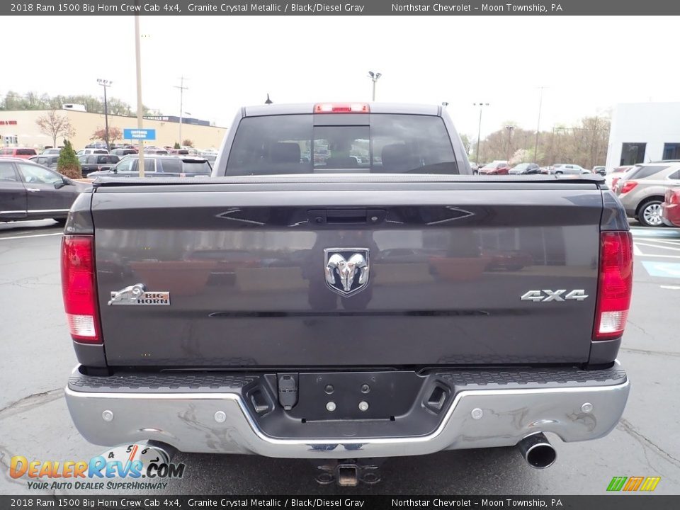 2018 Ram 1500 Big Horn Crew Cab 4x4 Granite Crystal Metallic / Black/Diesel Gray Photo #6