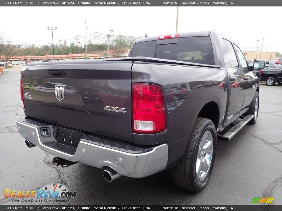 2018 Ram 1500 Big Horn Crew Cab 4x4 Granite Crystal Metallic / Black/Diesel Gray Photo #7